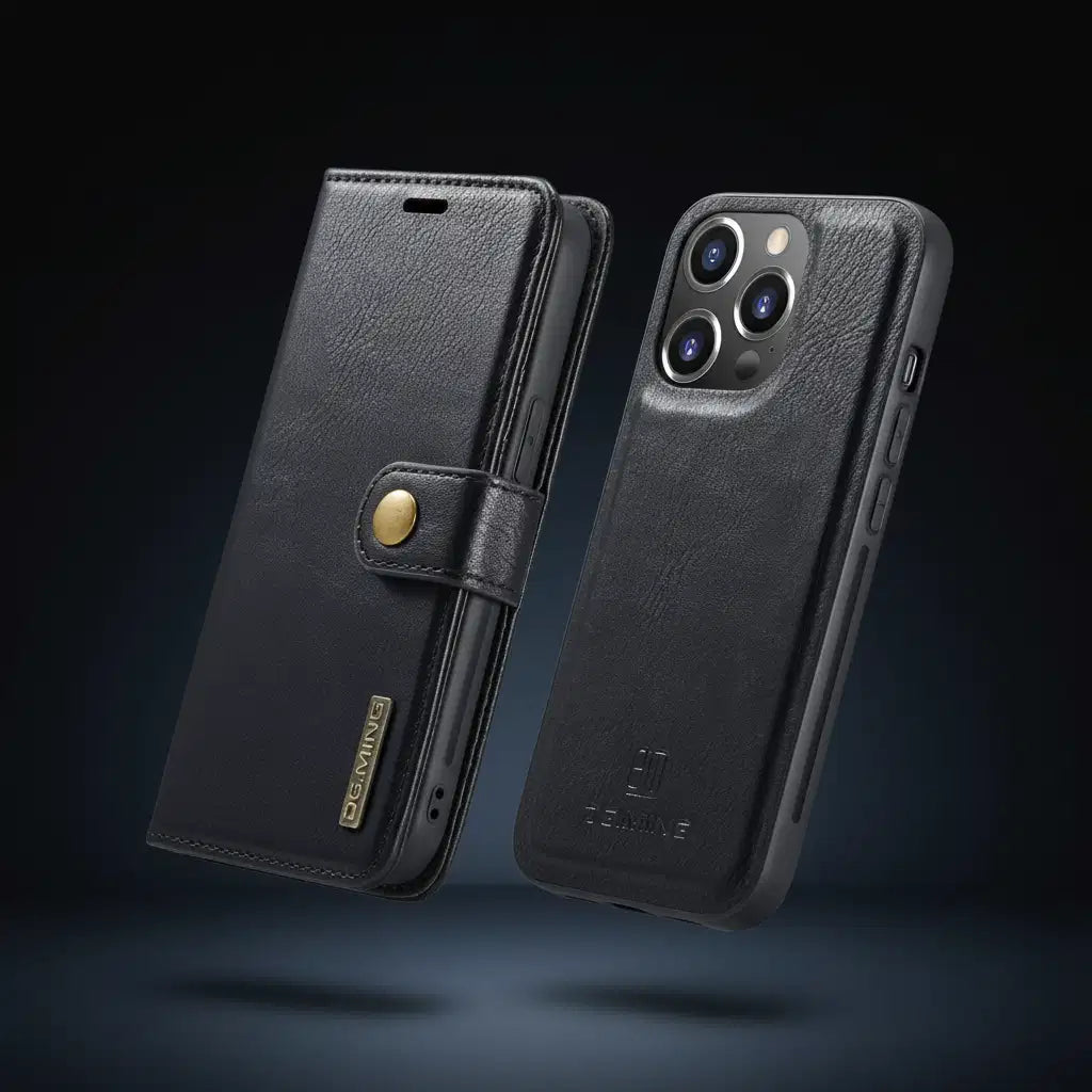 Detachable Magnetic Leather Phone Case for IPhone 16 17 Pro Max 15 12 13 11 14 Plus Air SE 2022 Wallet Card Holder Cover Coque TechVisio