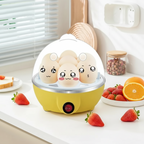 7 Egg Cooker Machine with Auto Power Off Multi-Function Portable Breakfast Maker for Steaming Custard and Boiling Eggs TechVisio