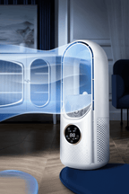 Portable USB Air Cooler Leafless Electric Fan 6 Speed Silent Timer Air Conditioner Cooling Fan Humidifier Conditioning Fan TechVisio