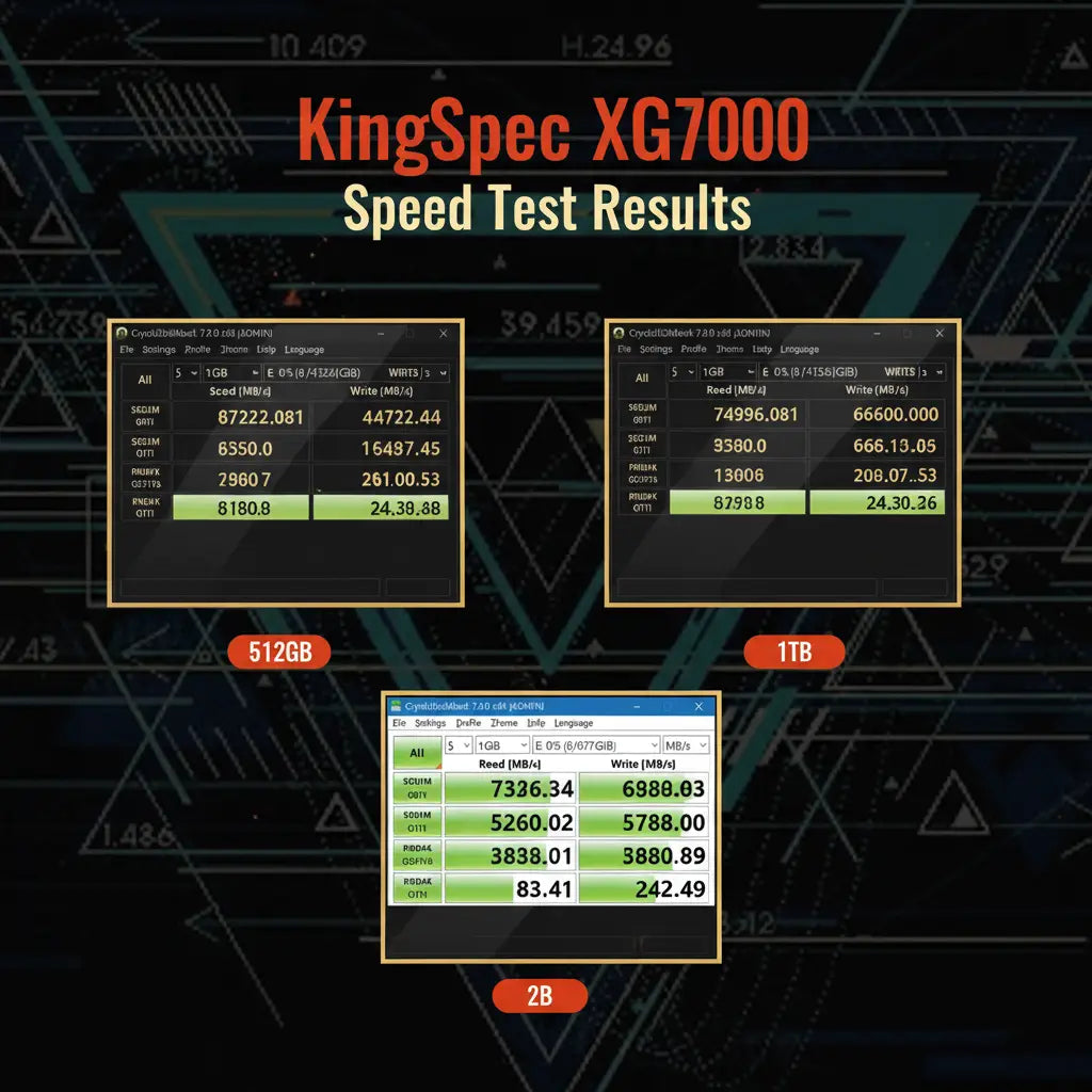 KingSpec XG7000 Speed Benchmark Dark Luxury