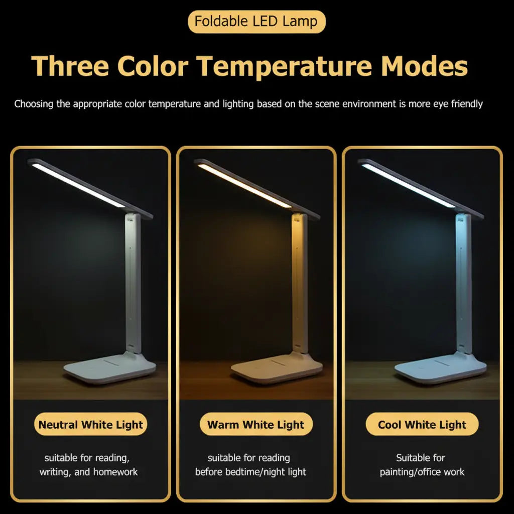 Lampe LED – 3 modes de température dark gold