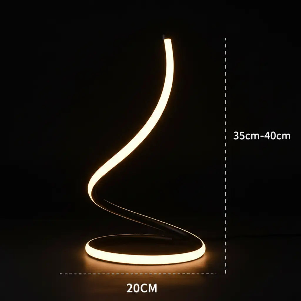 Lampe Spirale LED – Dimensions Premium