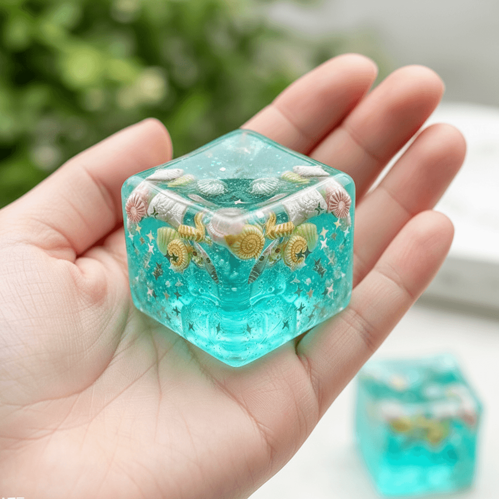Cube Anti-Stress Squishy Coquillage – Jouet Fidget Doux TechVisio