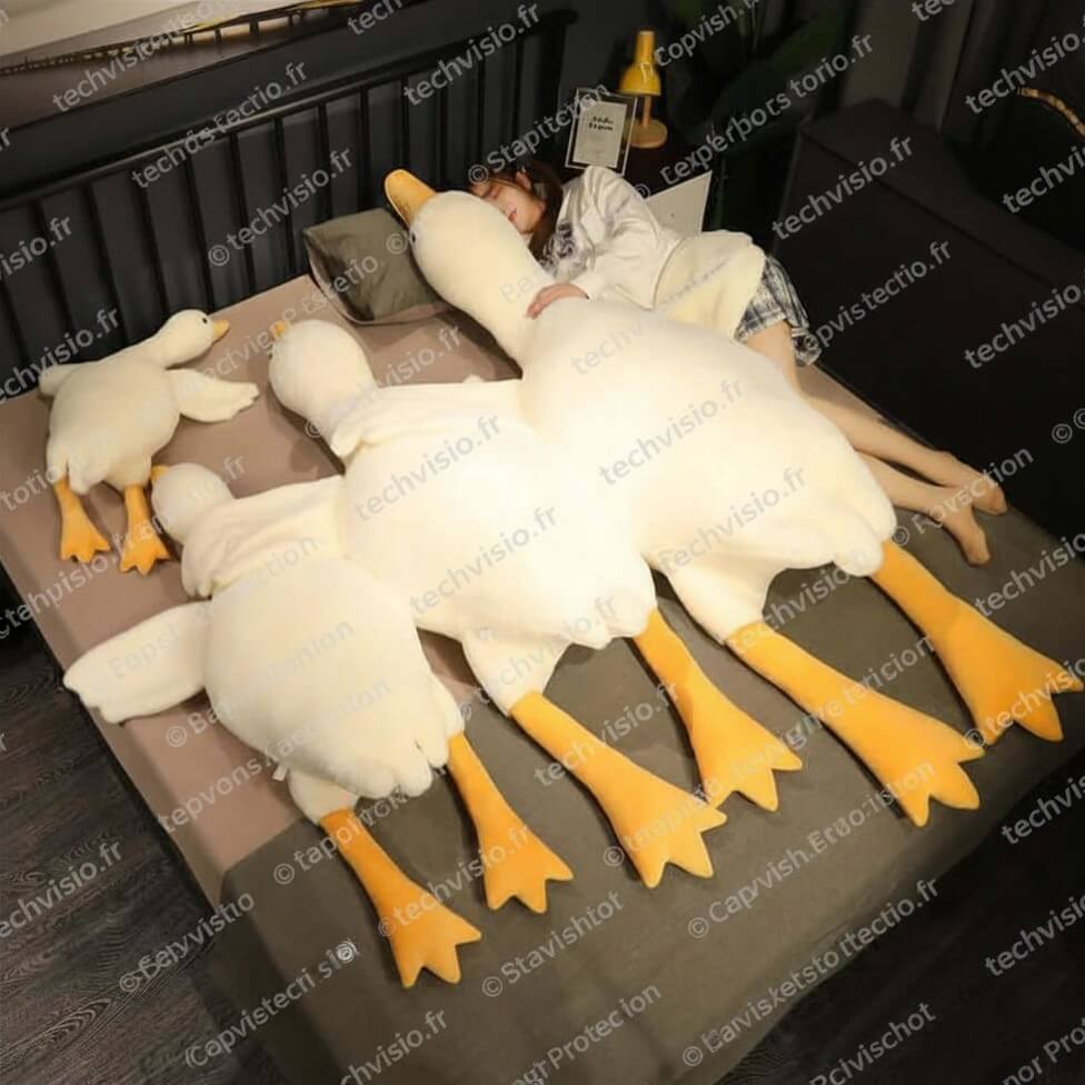 Peluche Canard Kawaii Géant – Ours Doux Colosse 50 à 190 cm TechVisio