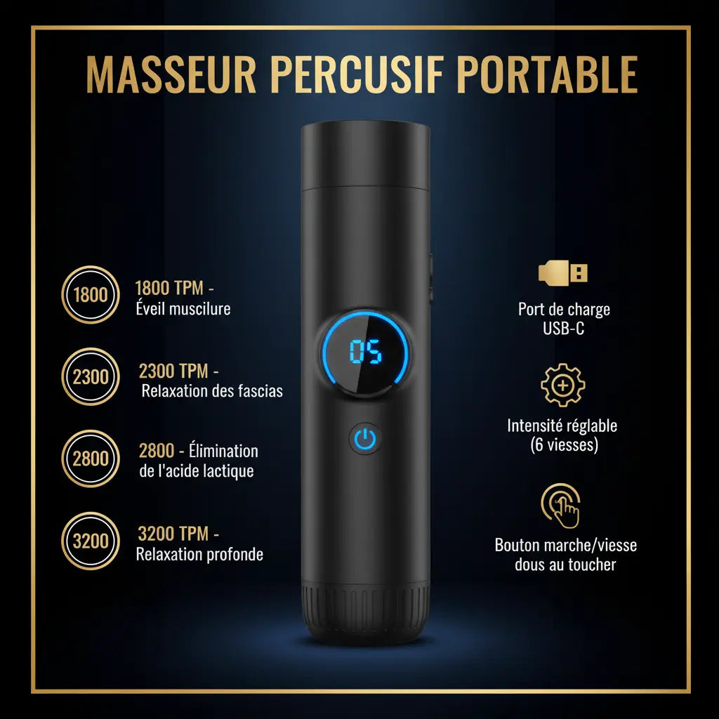 Masseur Percussif Portable - Fiche Produit