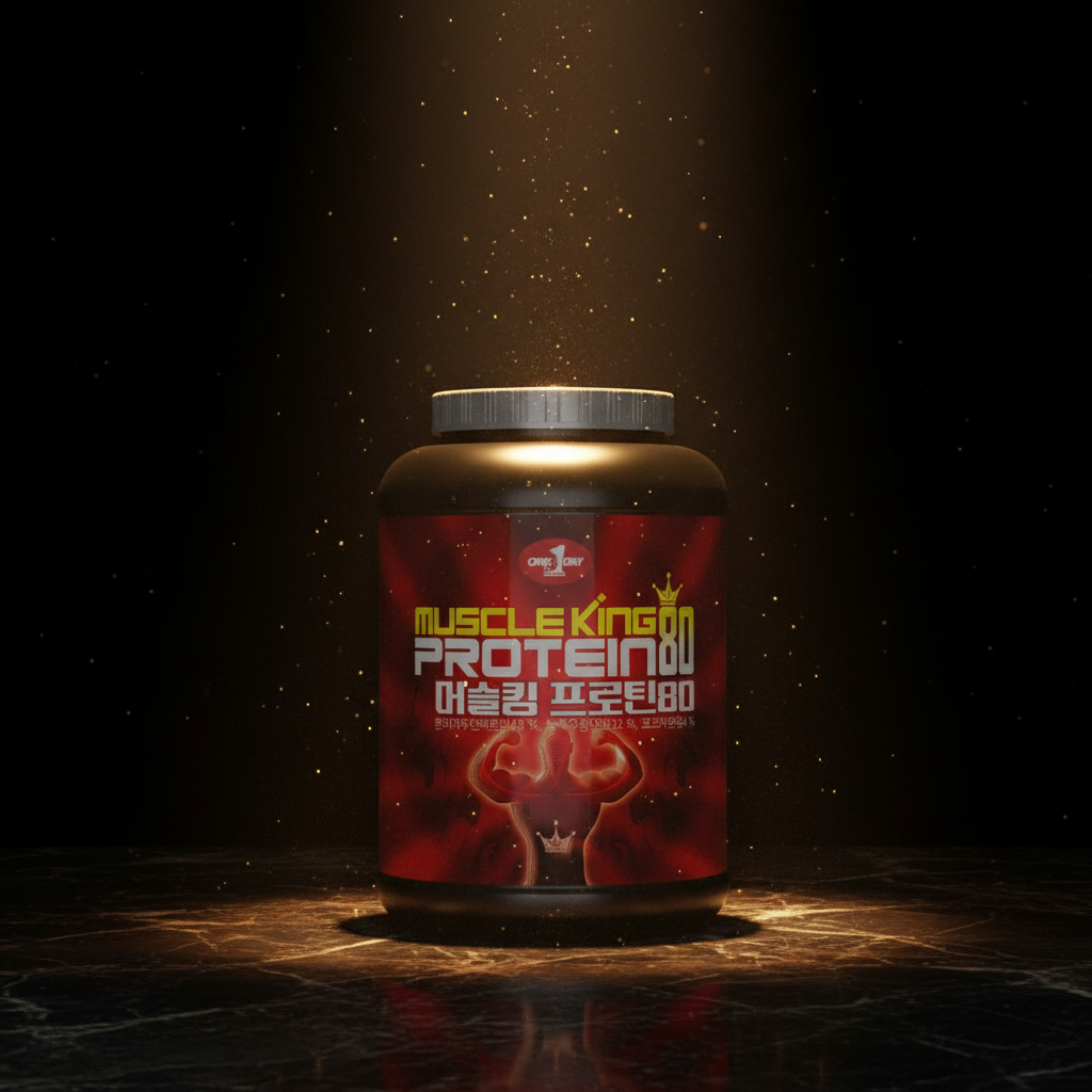Muscle King Protein 80 — Premium Dark Gold Hero