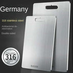 316 Stainless Steel Panel and Chopping Board Kitchen Household Thickened Double Sided Cutting Board Block Kneading Dough Board TechVisio