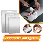 316 Stainless Steel Panel and Chopping Board Kitchen Household Thickened Double Sided Cutting Board Block Kneading Dough Board TechVisio