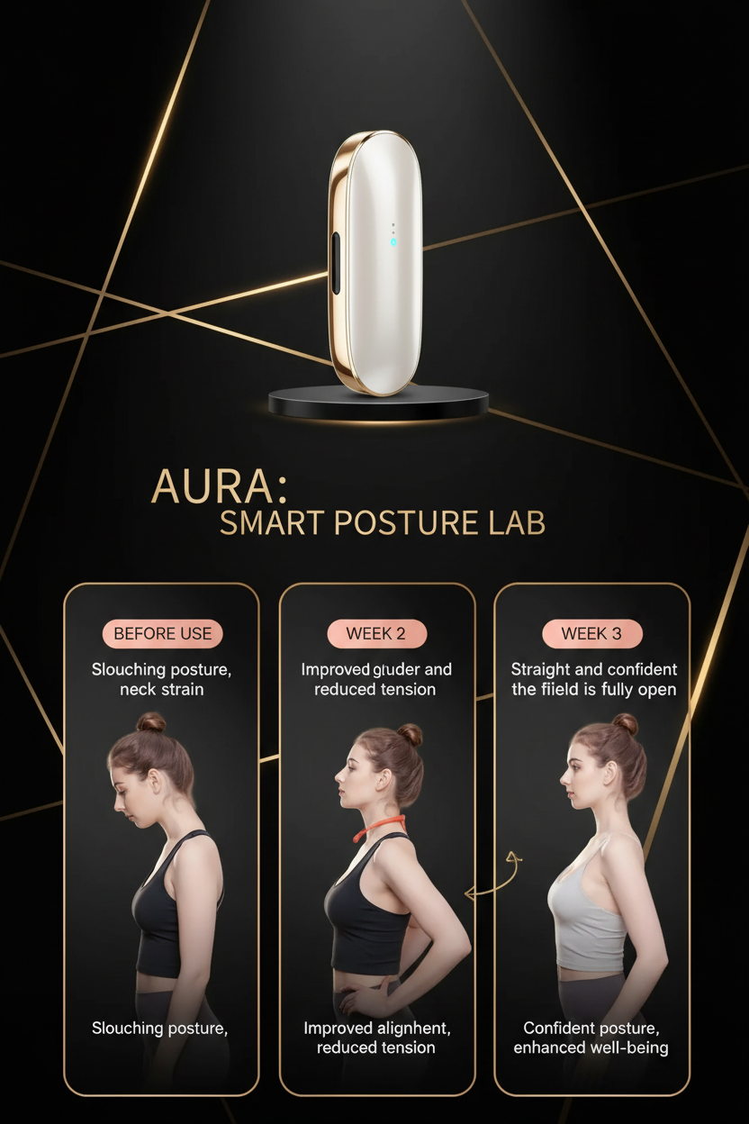 Posture Corrector Infographic Dark