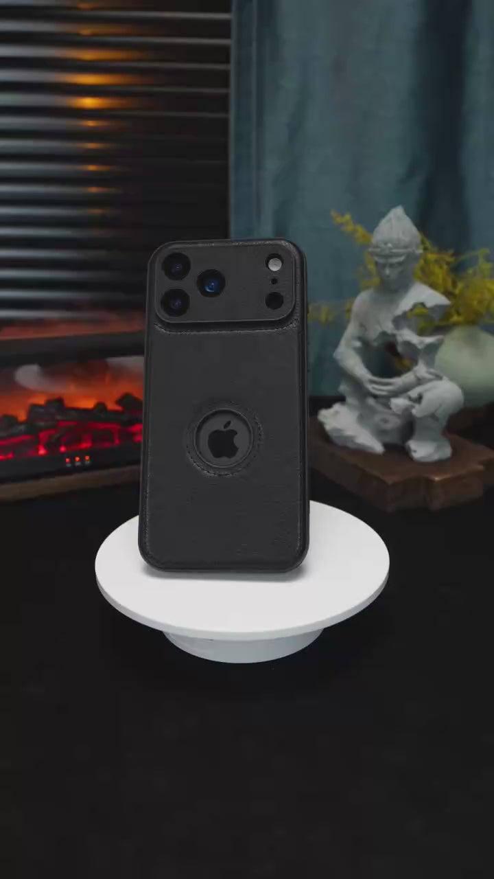 Coque Cuir PU Premium iPhone – Logo View Business