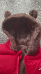 Manteau doudoune enfant hiver à capuche – Coton & polaire, zip, unisexe (2-6 ans)