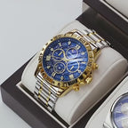 Montre Homme Luxe Phase de Lune – Quartz Ciel Étoilé