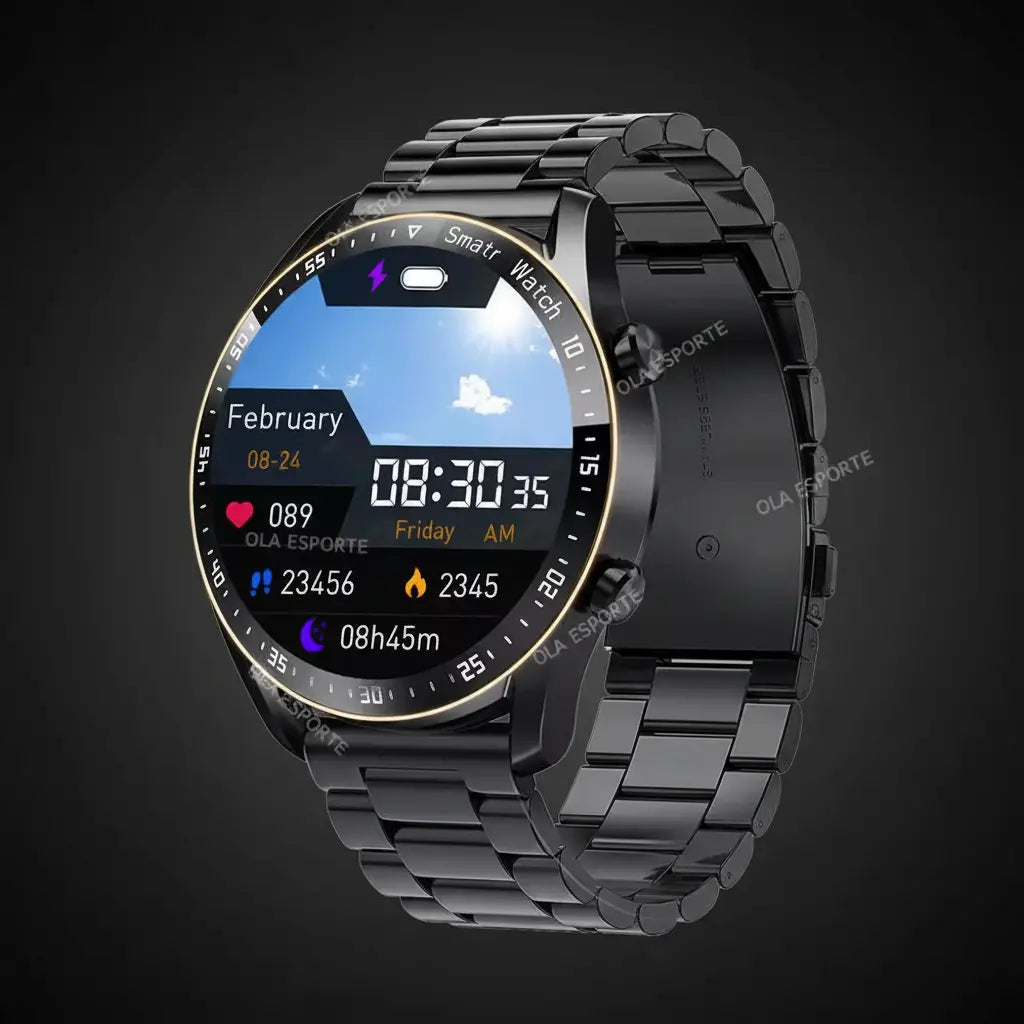 Smartwatch Acier Noir Premium