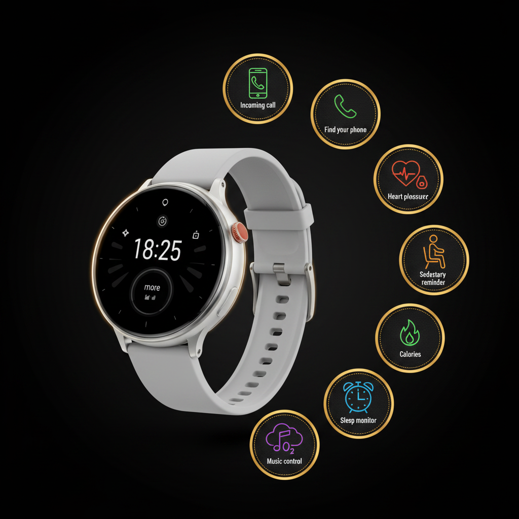 Smartwatch Blanche Premium Dark Gold