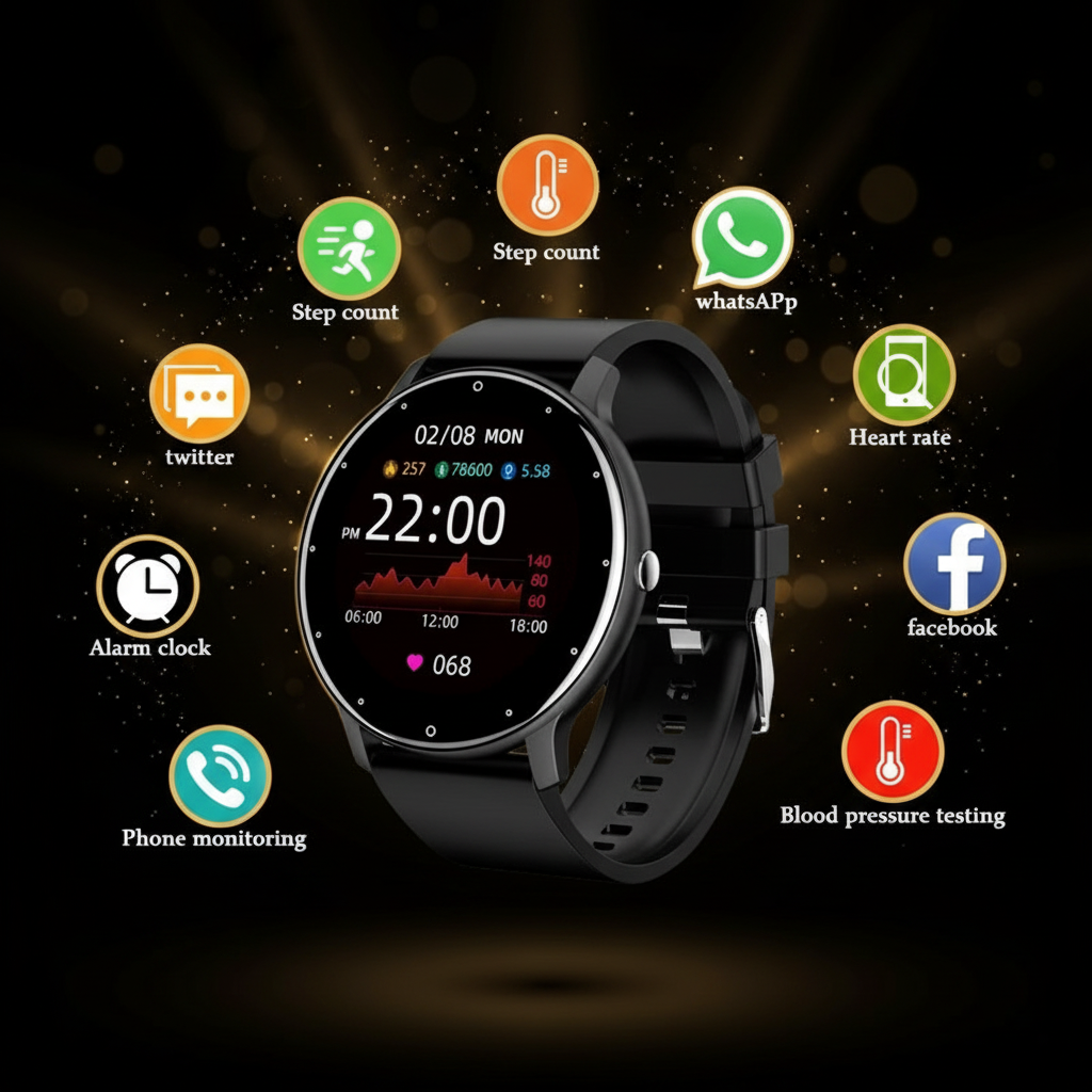 Smartwatch Features Dark Luxury