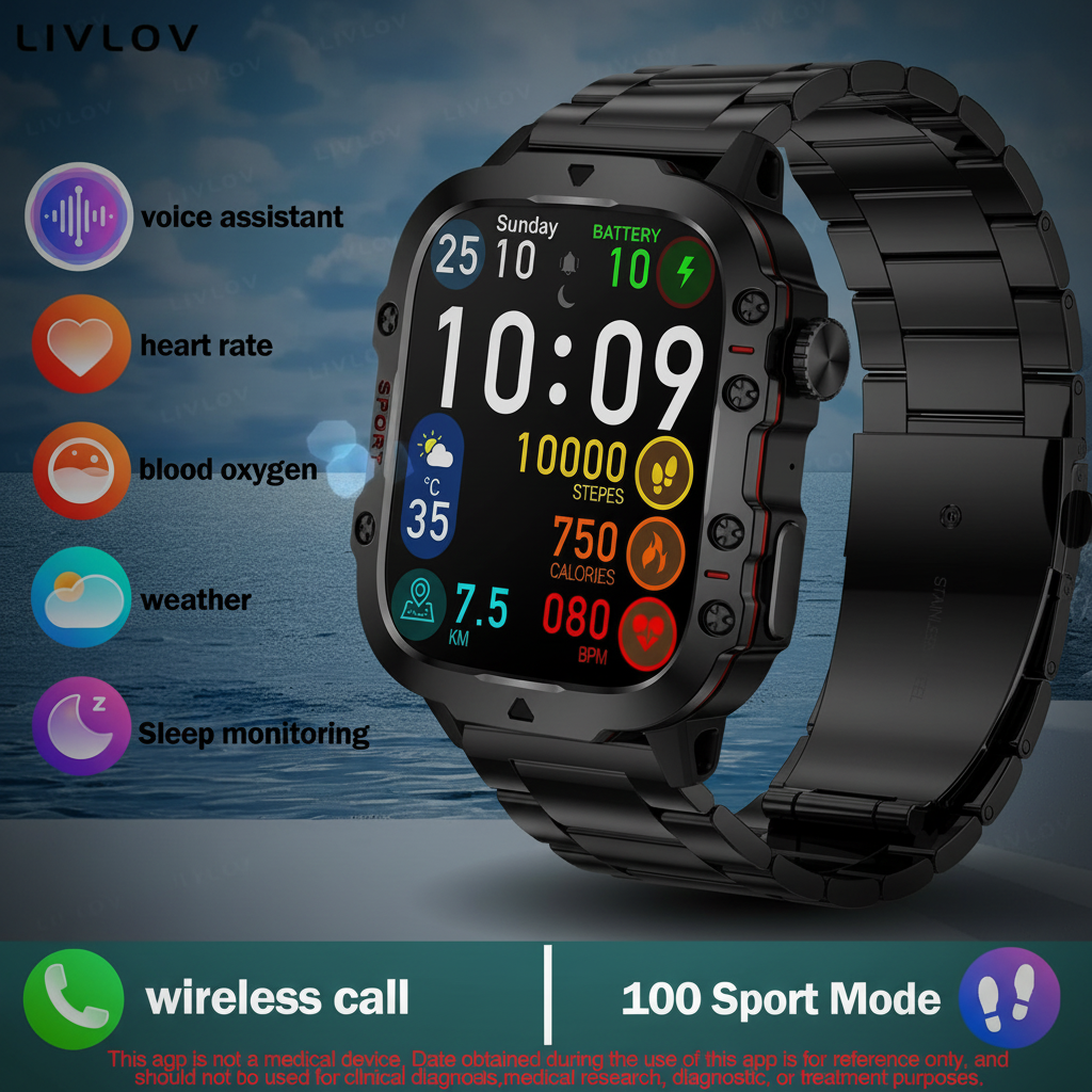Smartwatch LIVLOV – Image retravaillée
