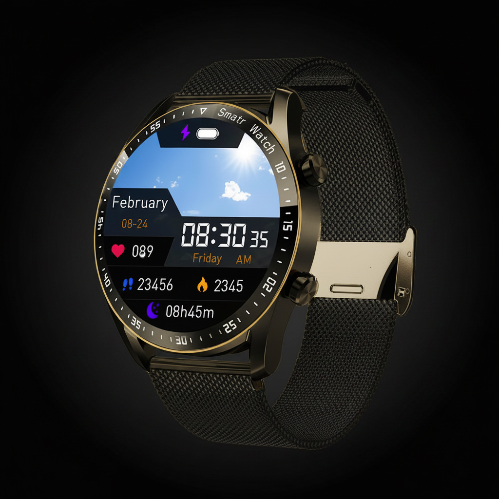 Smartwatch Mesh Noir Premium