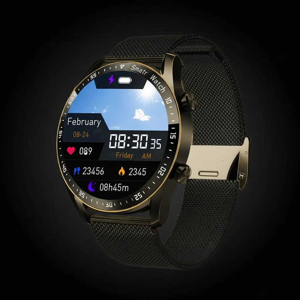 Smartwatch Mesh Noir Premium