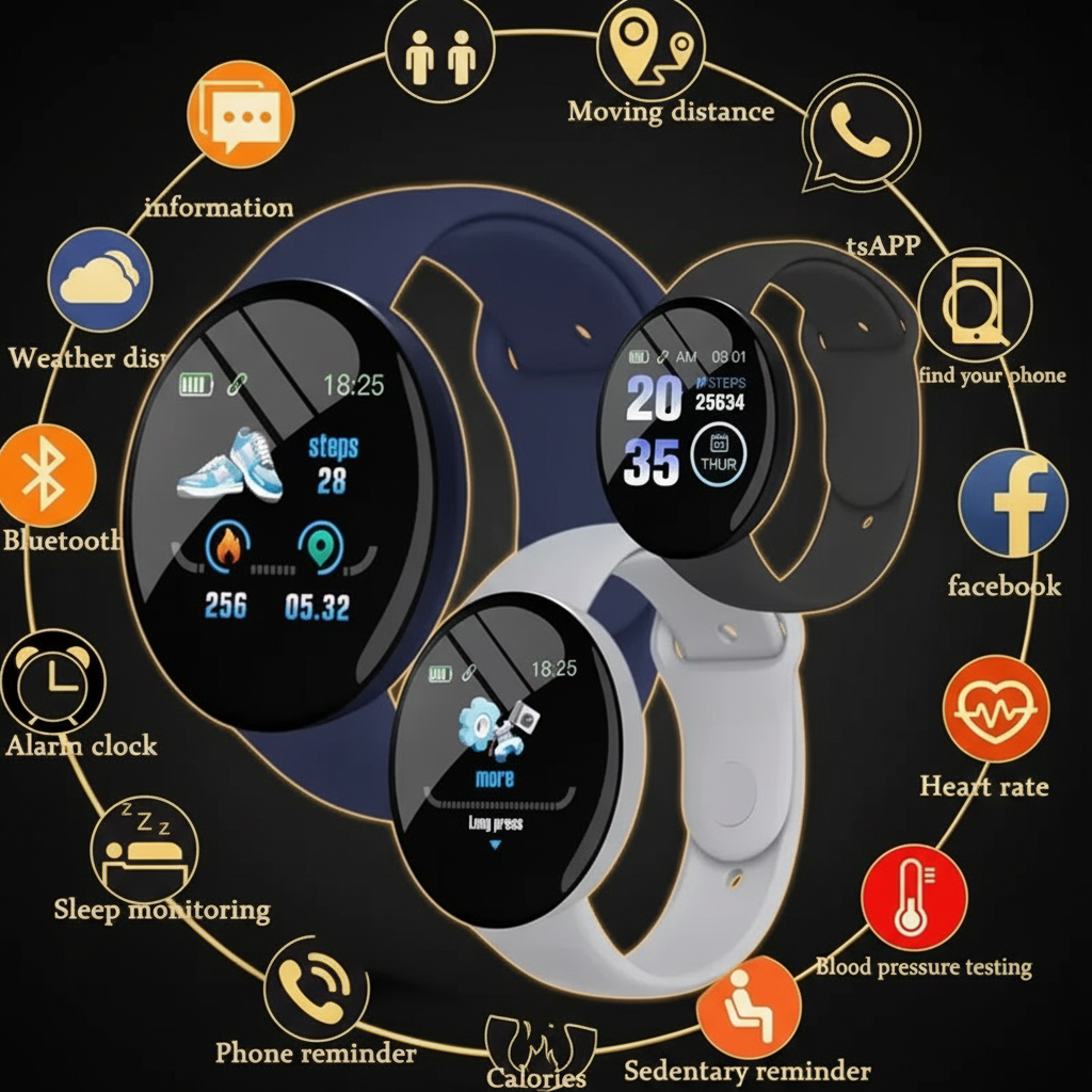 Smartwatch Multi Dark Gold