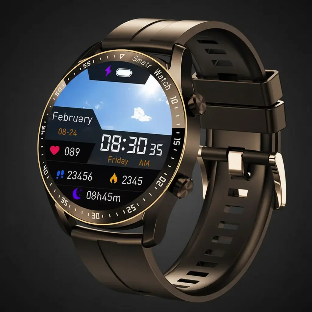 Smartwatch Silicone Noir Premium