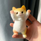 13CM Cute Taba Squishy Cat Fluffy Sticky Realistic Cat Stress Relieving Toy Simulation Cats Doll Squeeze Gift for Kids Adults TechVisio
