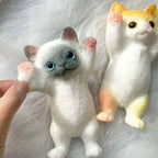 13CM Cute Taba Squishy Cat Fluffy Sticky Realistic Cat Stress Relieving Toy Simulation Cats Doll Squeeze Gift for Kids Adults TechVisio