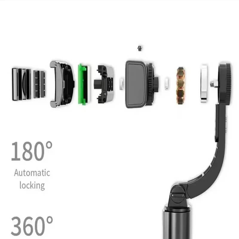 FGCLSY Bluetooth Handheld Gimbal Stabilizer Mobile Phone Selfie Stick Aluminum Alloy Adjustable Tripod for Smartphone Live TechVisio