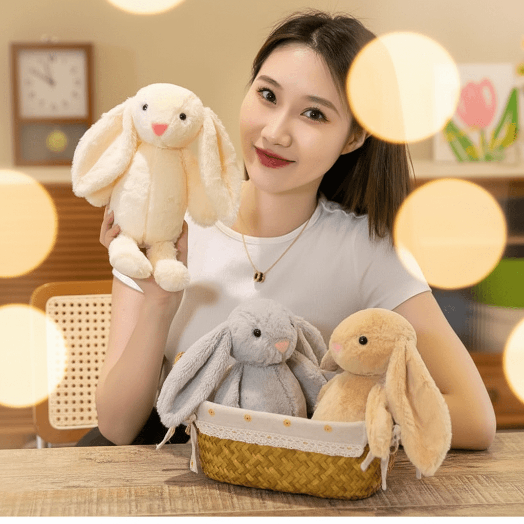 New Cute Long Ear Bunny Plush Toy Easter Rabbit Stuffed Doll 28cm Surprise Home Decor Holiday Gift Girl Sleep Companion Doll TechVisio