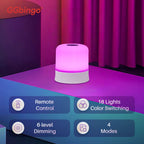 GGbingo Touch Night Light Rechargeable Remote Control Night Light RGB Dimmable Table Lamp Ambient Light for Bedroom Living Room TechVisio