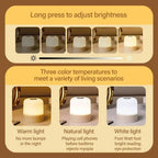 GGbingo Touch Night Light Rechargeable Remote Control Night Light RGB Dimmable Table Lamp Ambient Light for Bedroom Living Room TechVisio